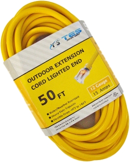 12 Gauge 50 Ft. SJTW Yellow Cord